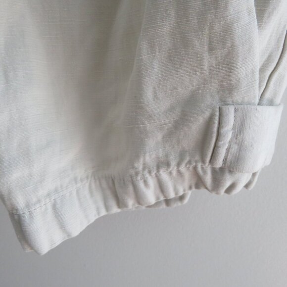 ARITZIA WILFRED Kafka Linen Blend Cropped Cargo Pants in Cream Neutral Size US 0 - Picture 9 of 15